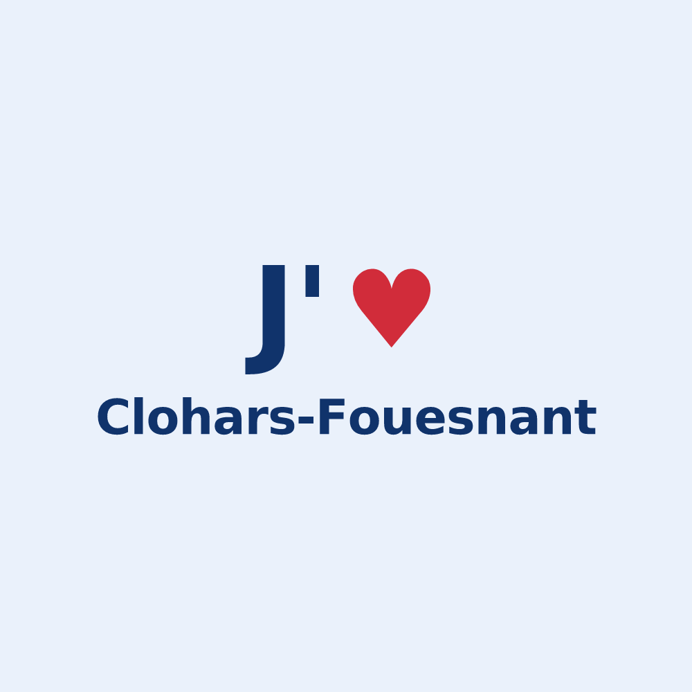 Sticker personnalisé Clohars-Fouesnant — design J'aime Clohars-Fouesnant
