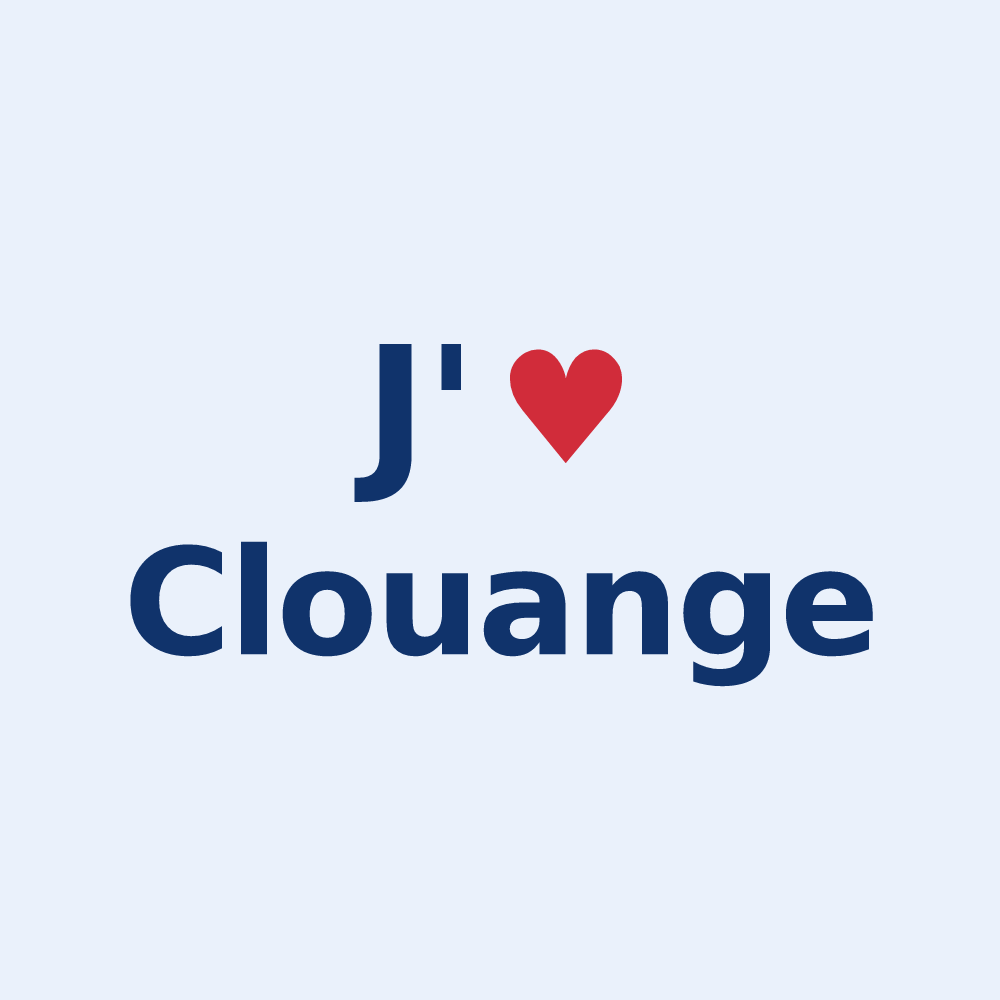Sticker personnalisé Clouange — design J'aime Clouange