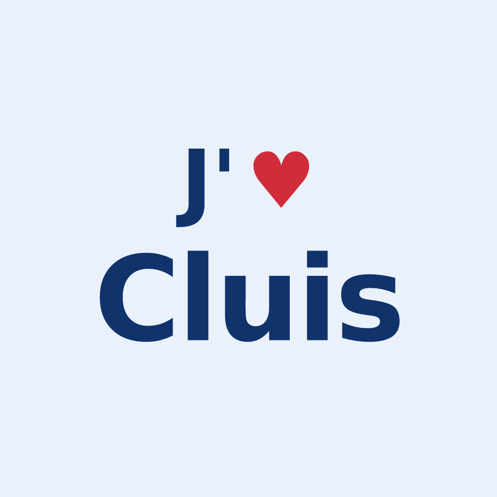 Sticker personnalisé Cluis — design J'aime Cluis