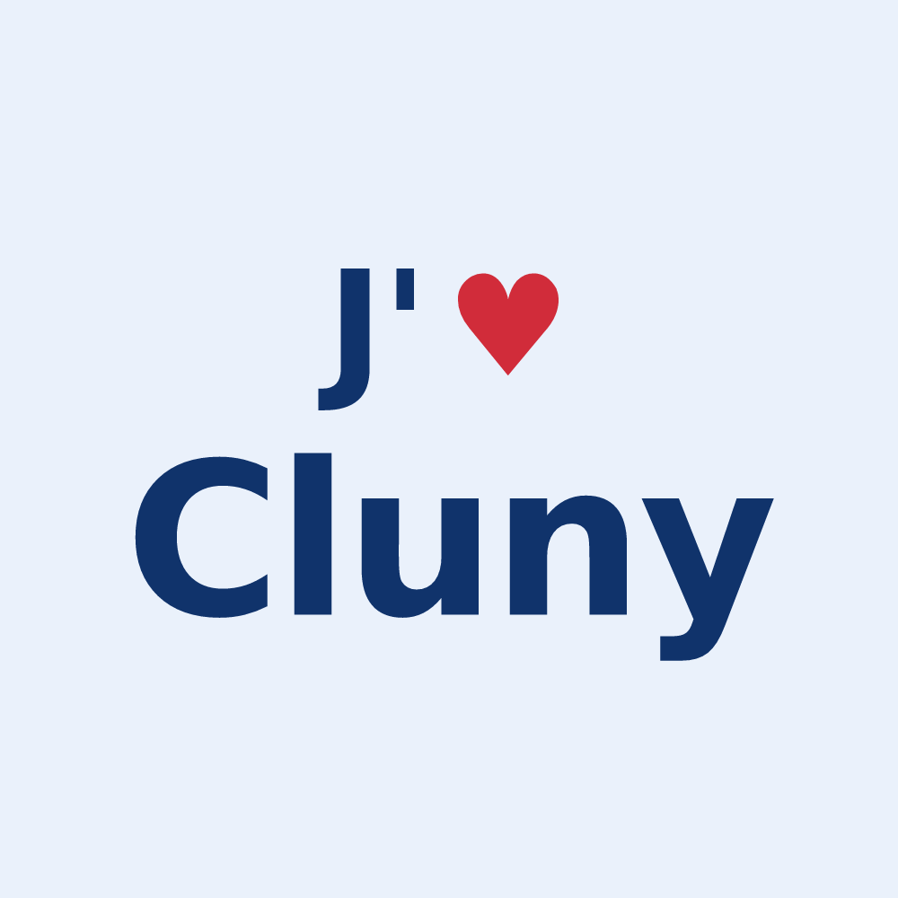 Sticker personnalisé Cluny — design J'aime Cluny