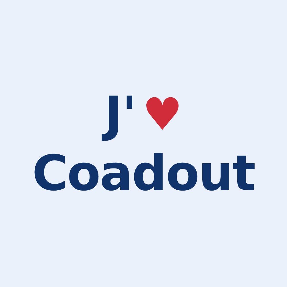 Sticker personnalisé Coadout — design J'aime Coadout