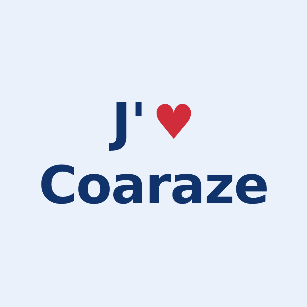 Sticker personnalisé Coaraze — design J'aime Coaraze