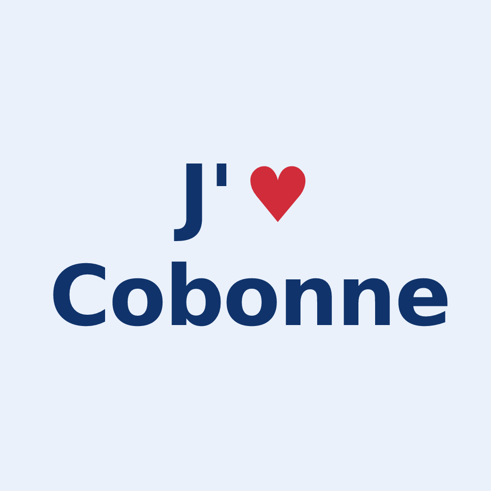 Sticker personnalisé Cobonne — design J'aime Cobonne