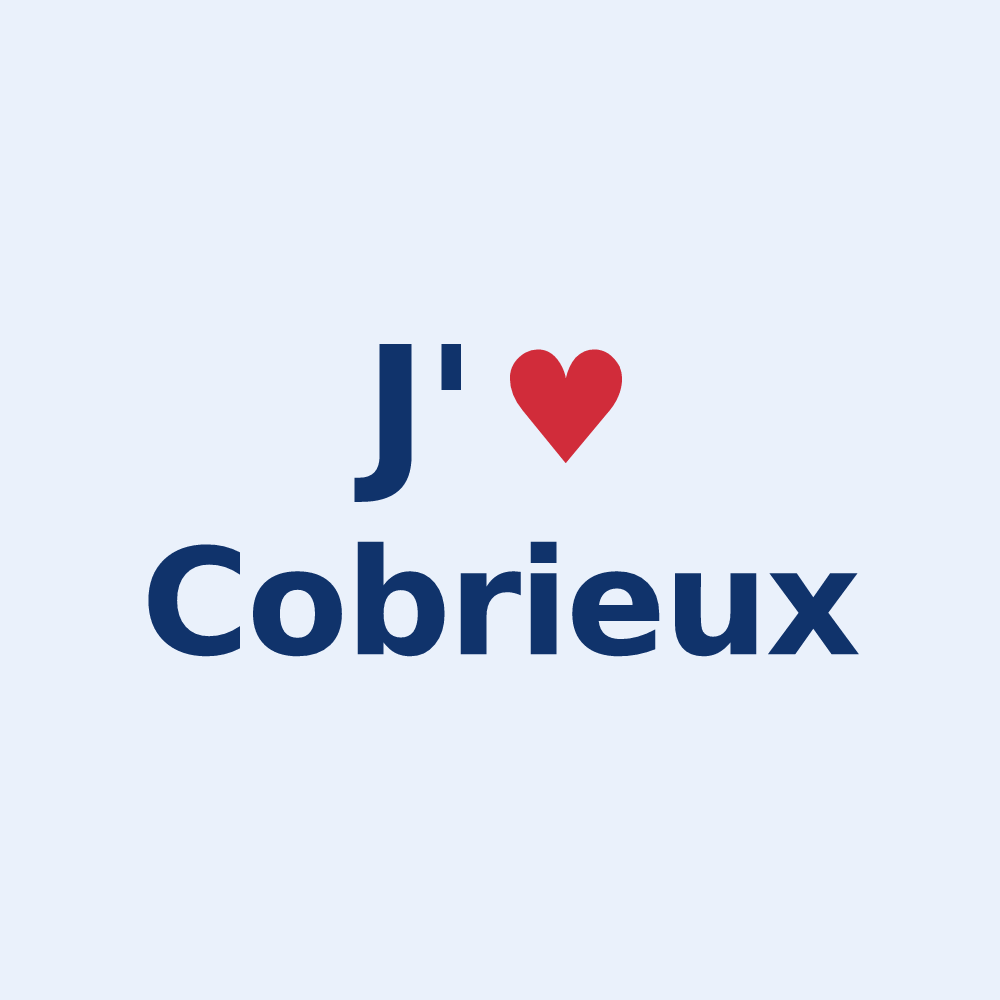 Sticker personnalisé Cobrieux — design J'aime Cobrieux