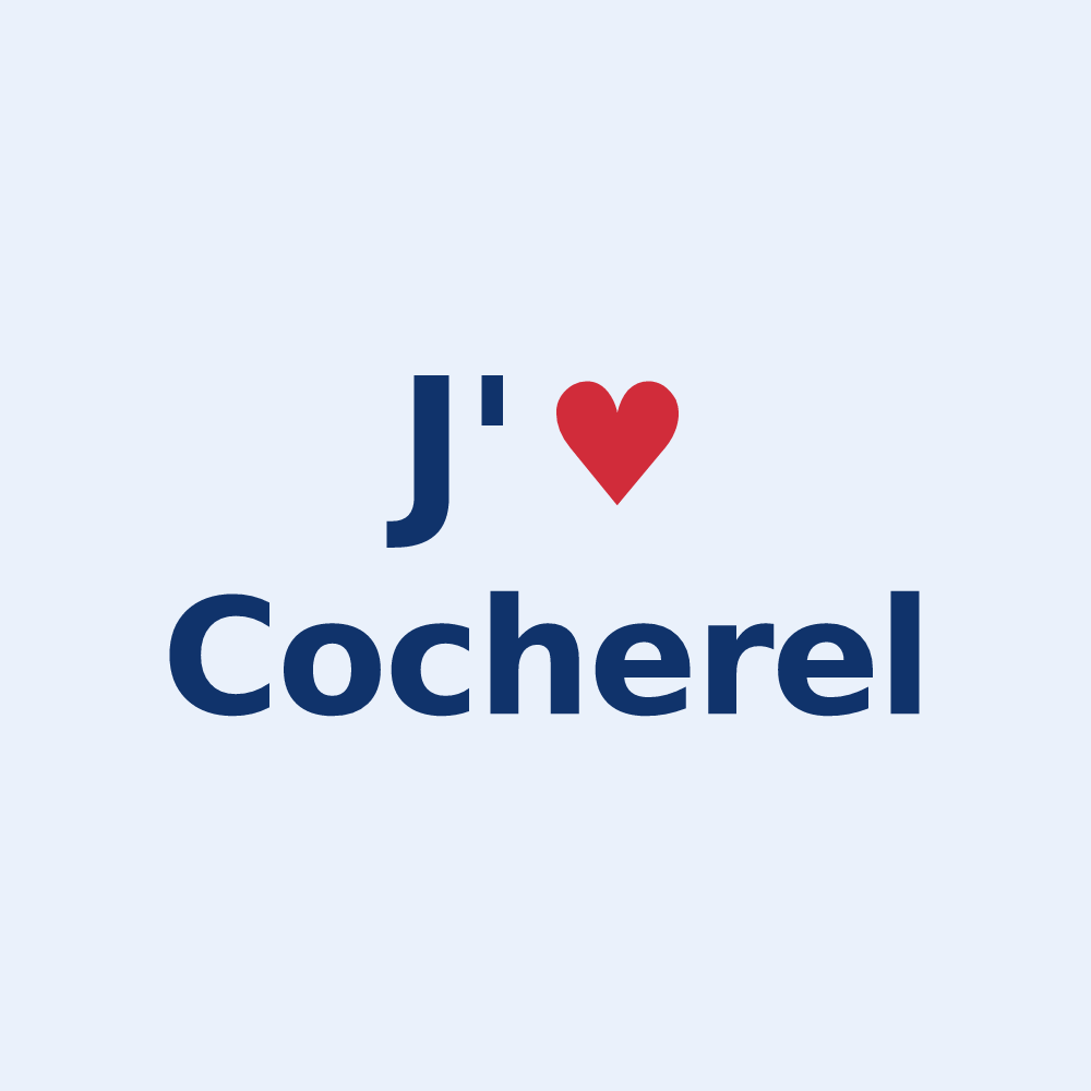 Sticker personnalisé Cocherel — design J'aime Cocherel