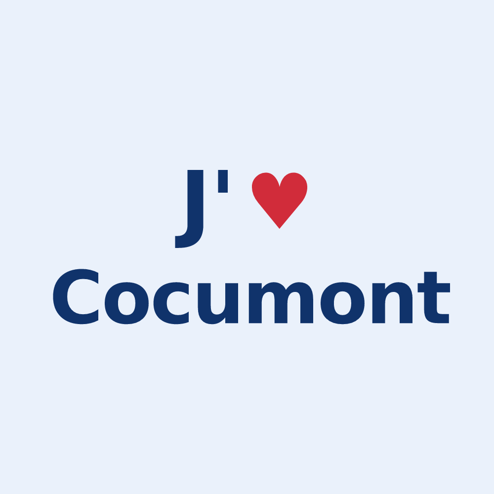 Sticker personnalisé Cocumont — design J'aime Cocumont