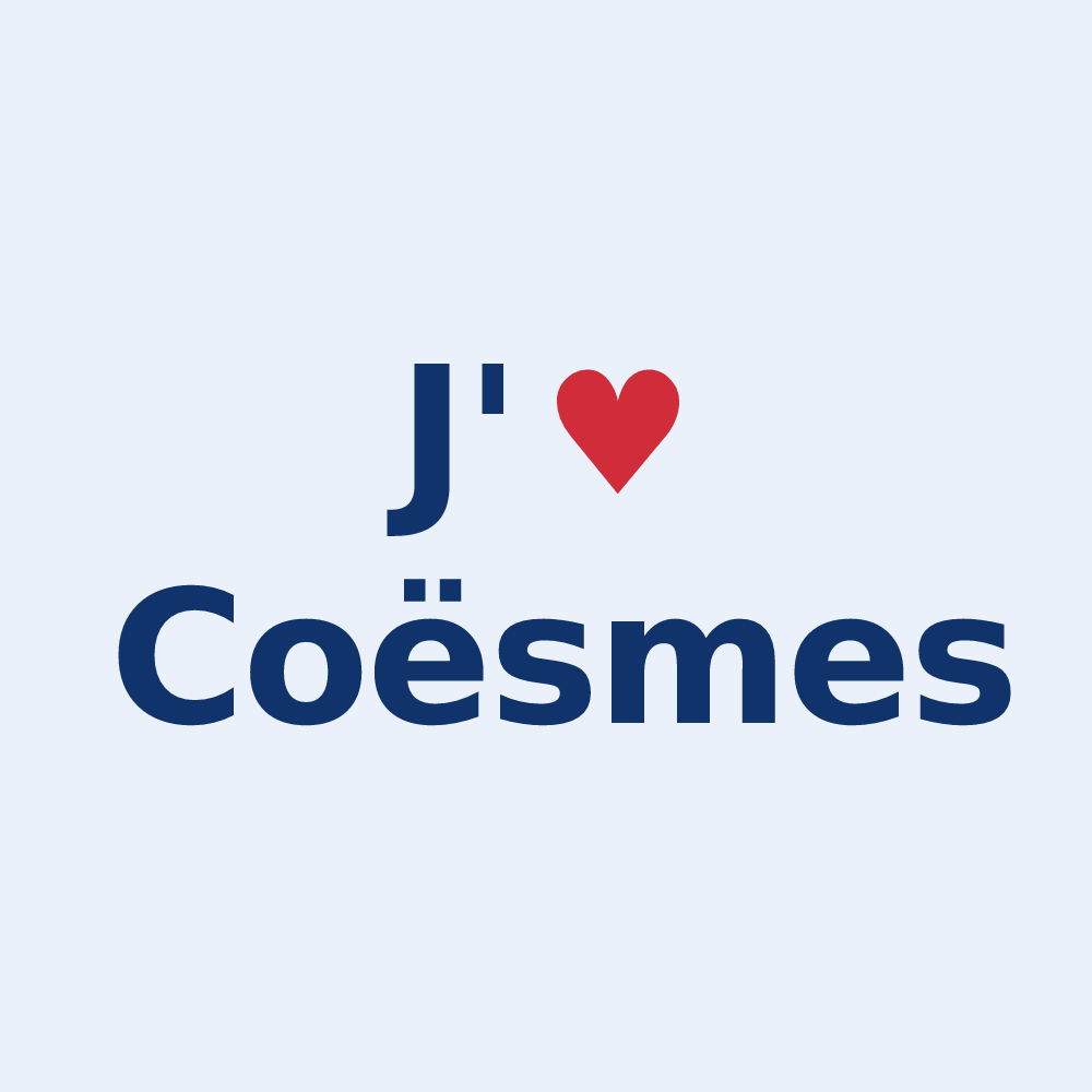Sticker personnalisé Coësmes — design J'aime Coësmes