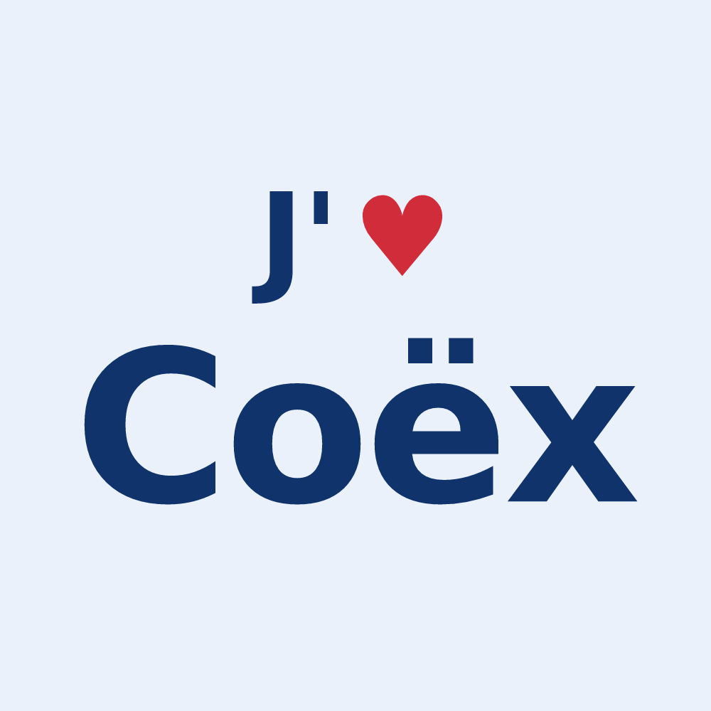 Sticker personnalisé Coëx — design J'aime Coëx