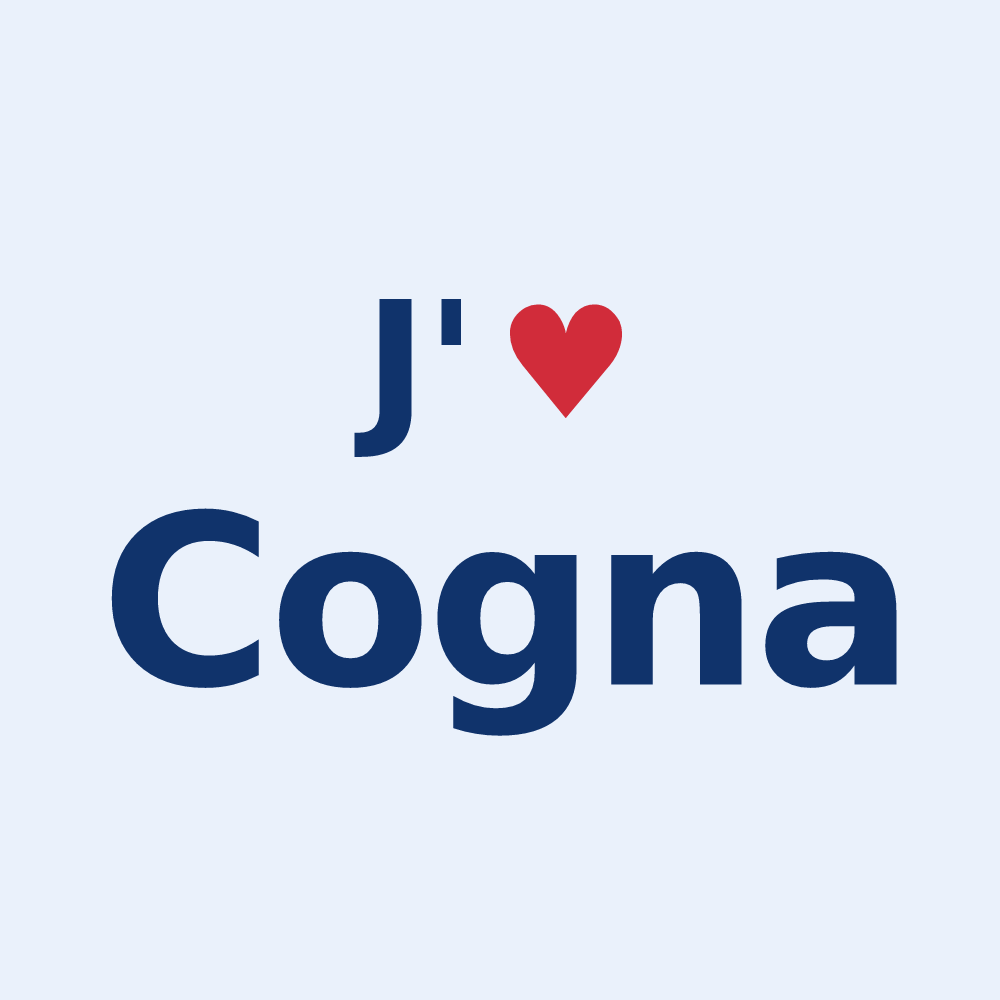 Sticker personnalisé Cogna — design J'aime Cogna