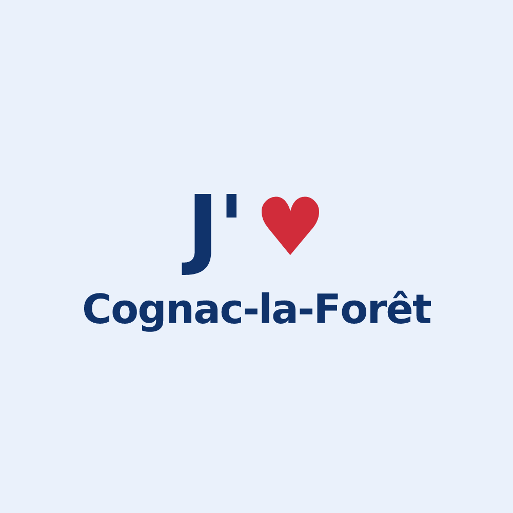 Sticker personnalisé Cognac-la-Forêt — design J'aime Cognac-la-Forêt