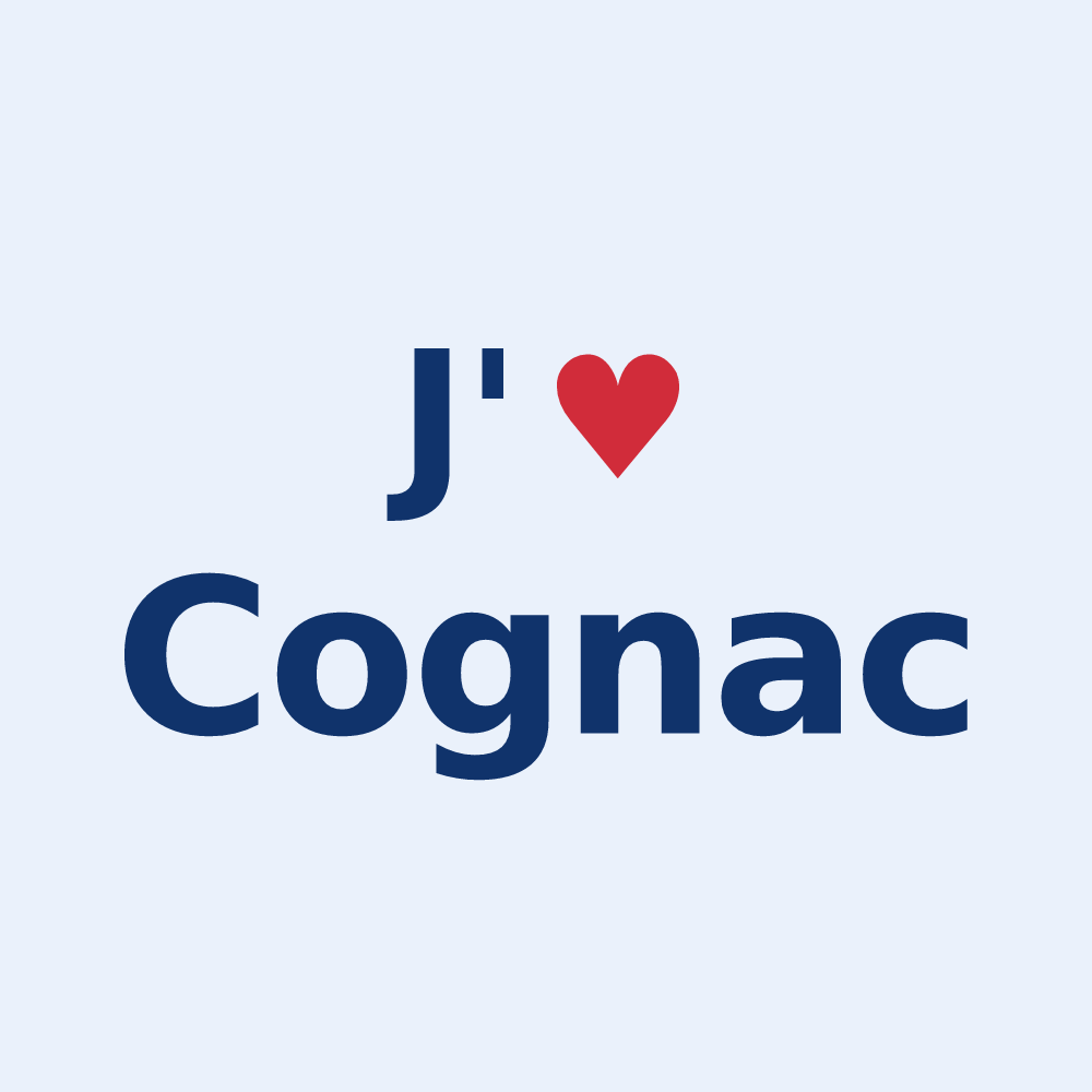 Sticker personnalisé Cognac — design J'aime Cognac
