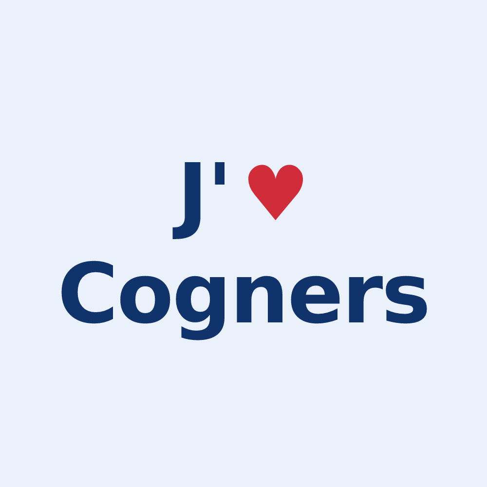 Sticker personnalisé Cogners — design J'aime Cogners
