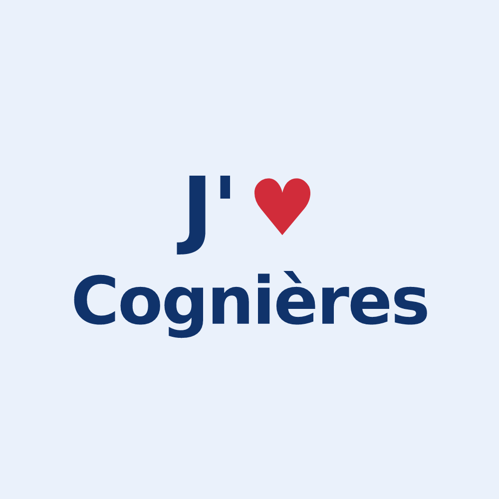 Sticker personnalisé Cognières — design J'aime Cognières