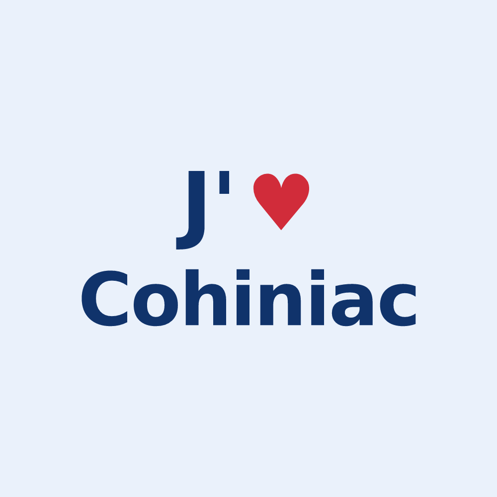 Sticker personnalisé Cohiniac — design J'aime Cohiniac