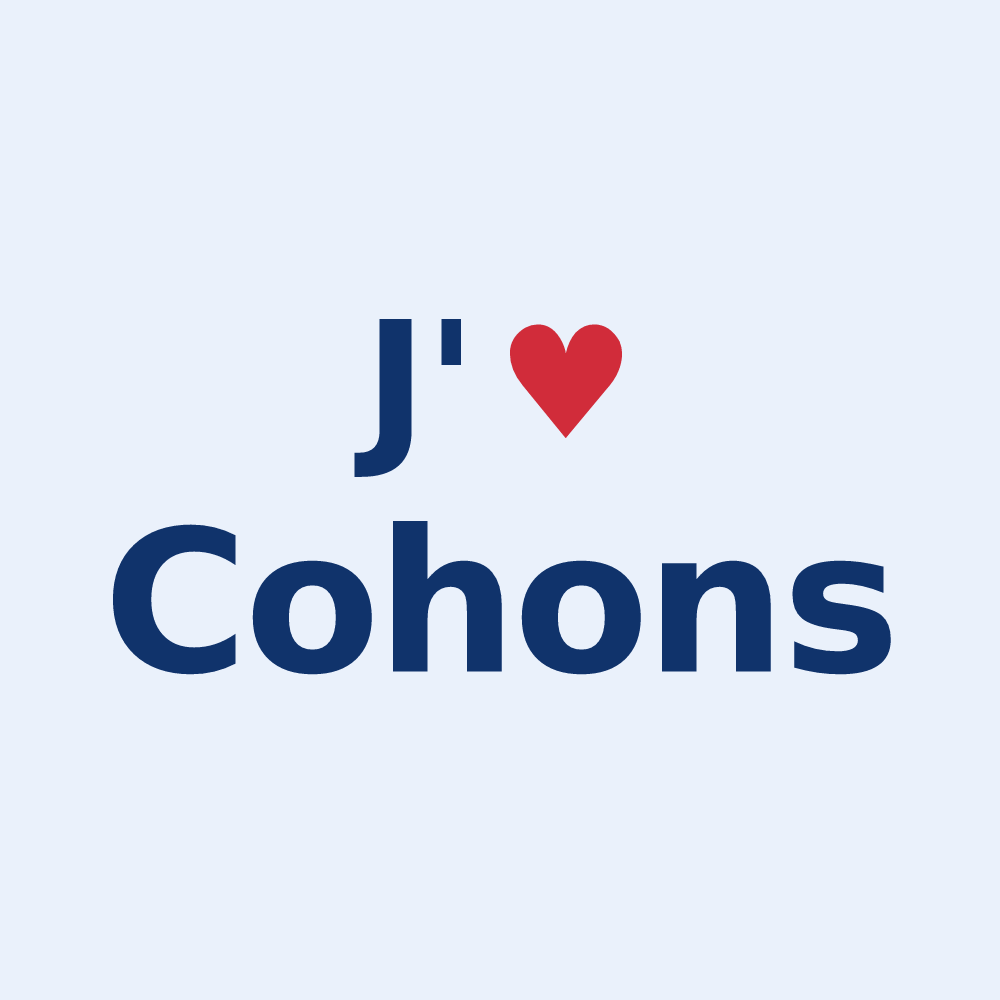 Sticker personnalisé Cohons — design « J'aime Cohons » imprimé sur le sticker