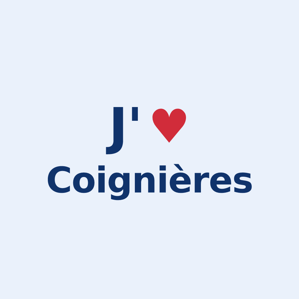 Sticker personnalisé Coignières — design J'aime Coignières