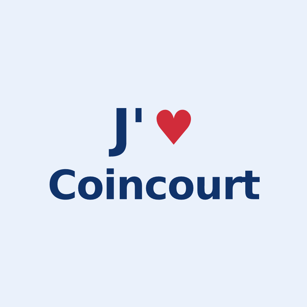 Sticker personnalisé Coincourt — design J'aime Coincourt