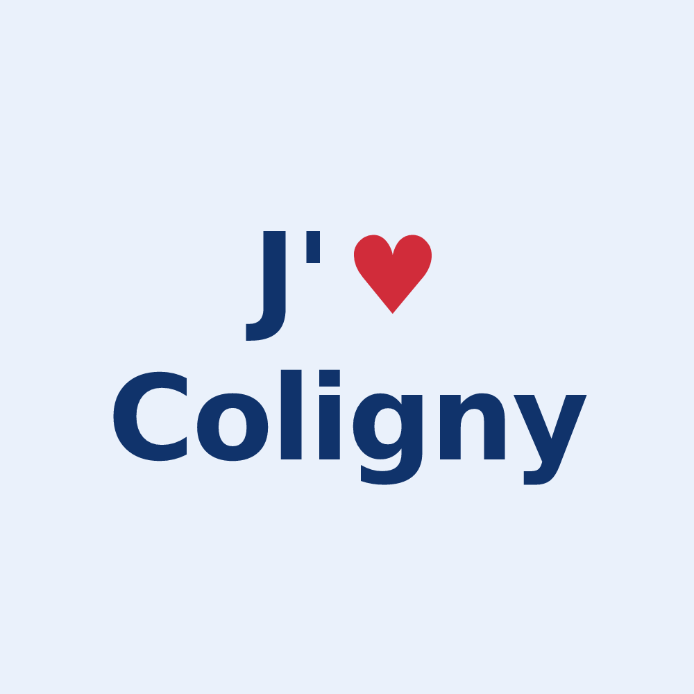 Sticker personnalisé Coligny — design J'aime Coligny