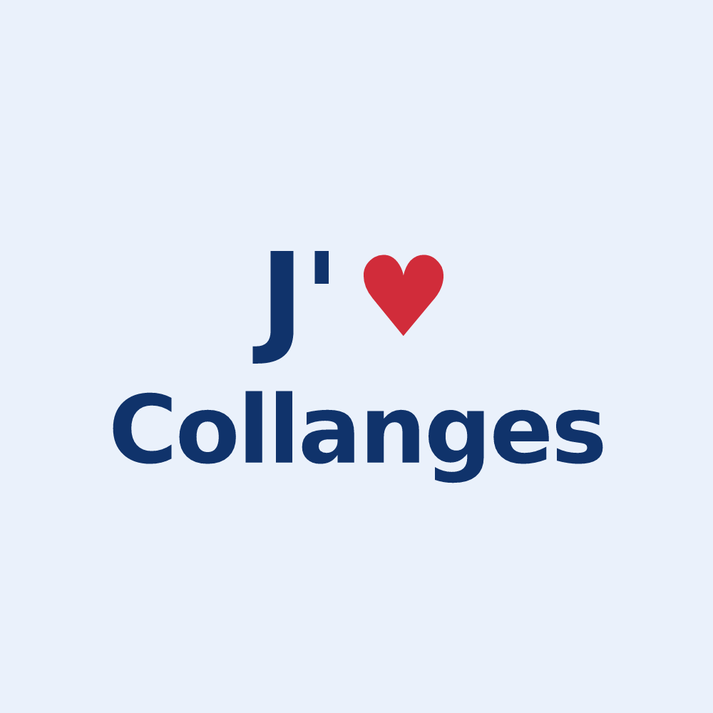 Sticker personnalisé Collanges — design J'aime Collanges