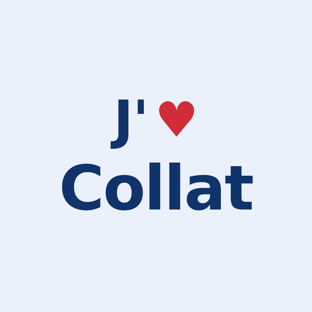 Sticker personnalisé Collat — design J'aime Collat