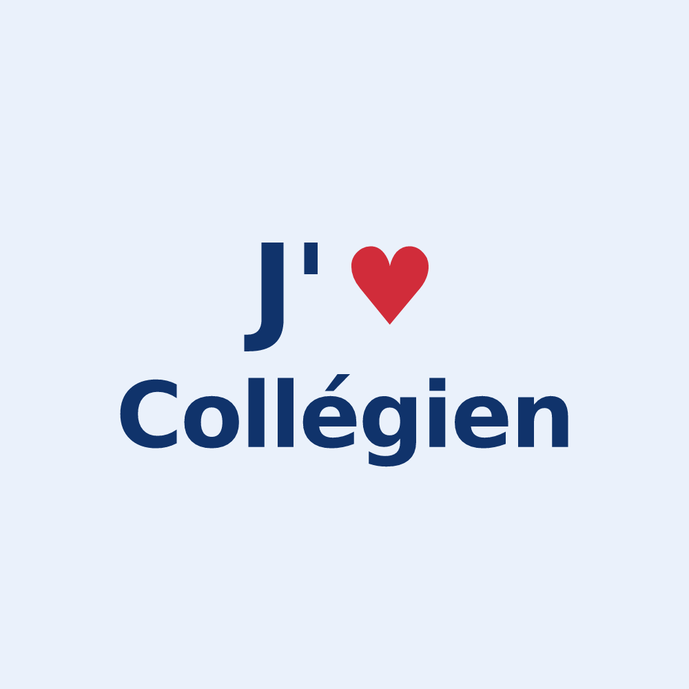 Sticker personnalisé Collégien — design J'aime Collégien