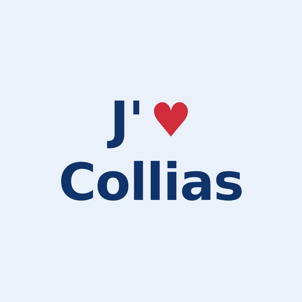Sticker personnalisé Collias — design J'aime Collias