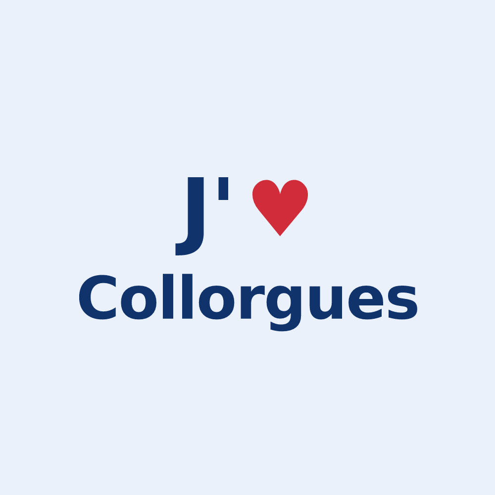 Sticker personnalisé Collorgues — design J'aime Collorgues