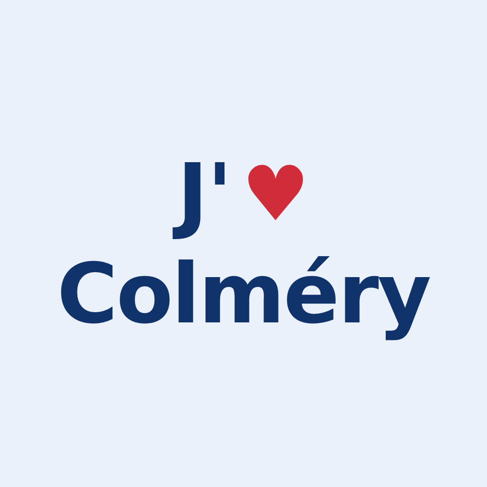 Sticker personnalisé Colméry — design J'aime Colméry