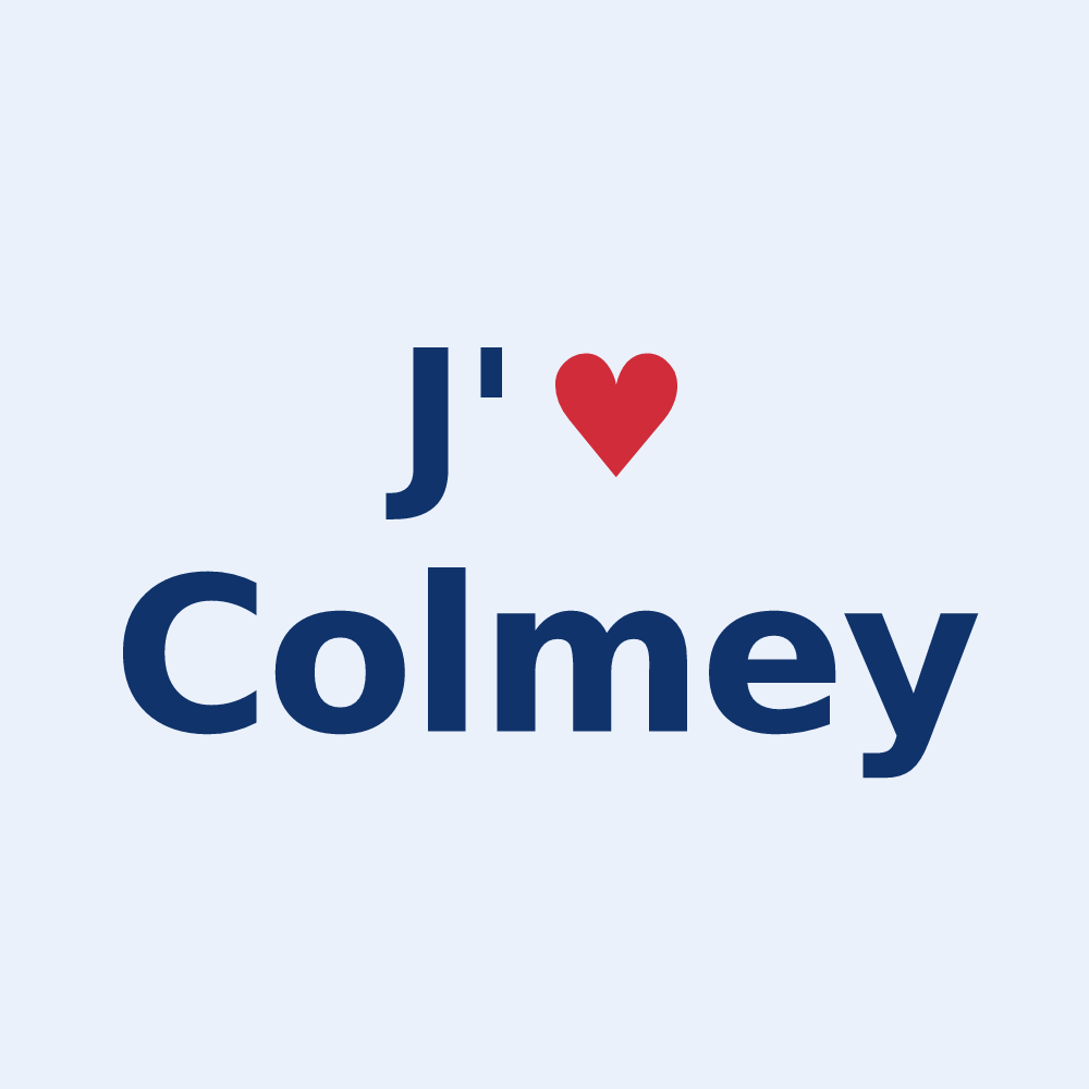 Sticker personnalisé Colmey — design J'aime Colmey