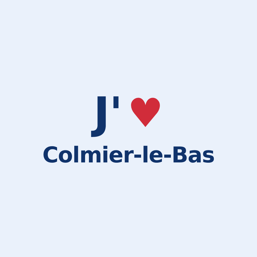 Sticker personnalisé Colmier-le-Bas — design J'aime Colmier-le-Bas
