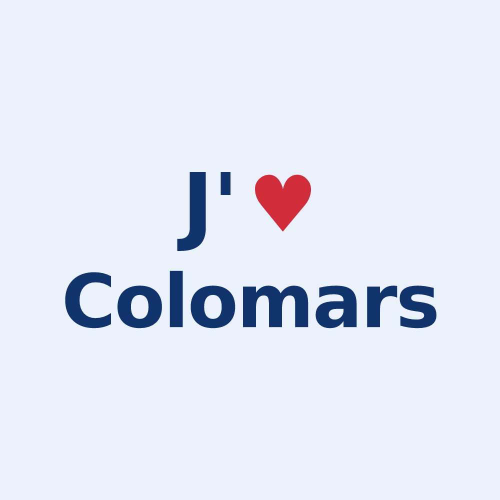Sticker personnalisé Colomars — design J'aime Colomars
