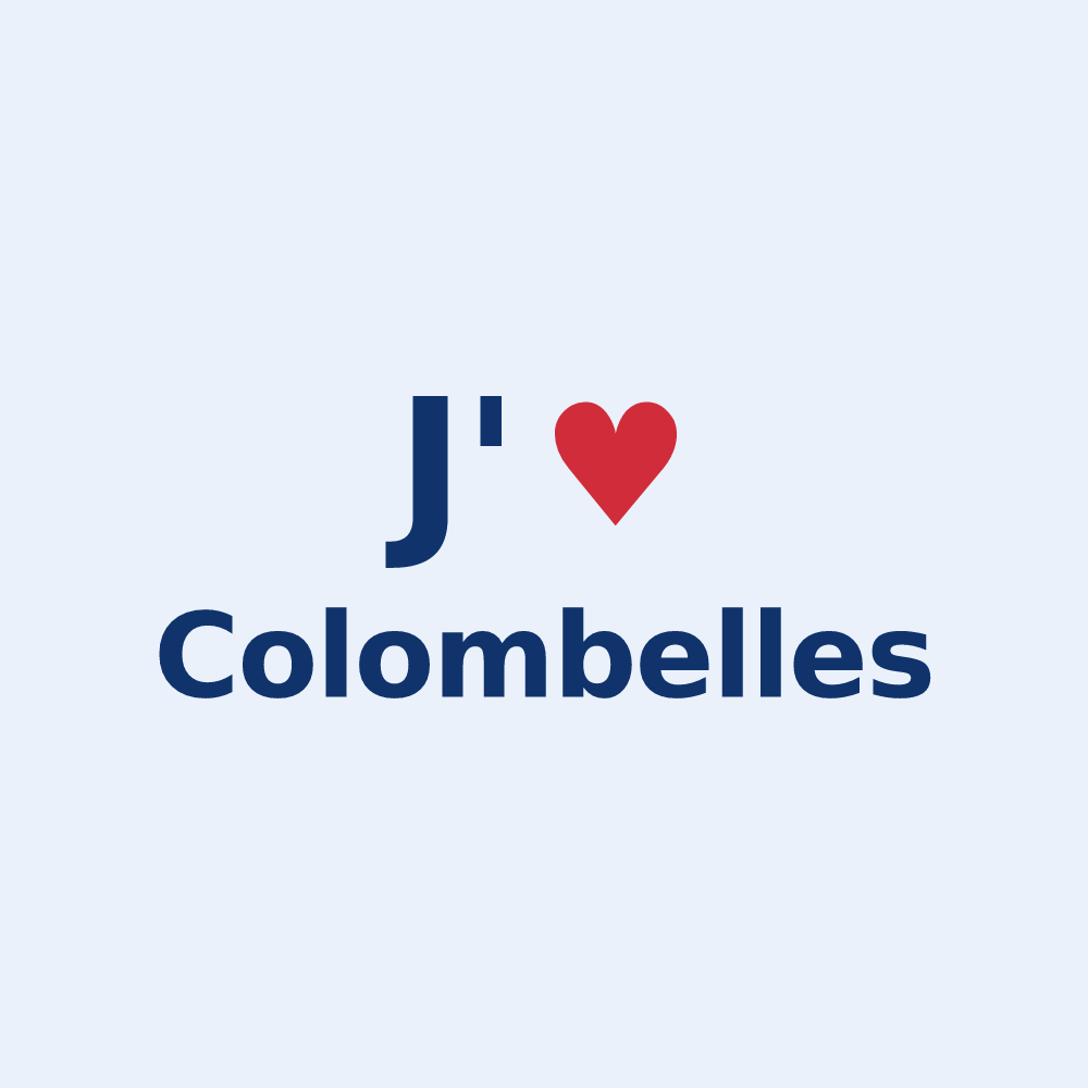 Sticker personnalisé Colombelles — design « J'aime Colombelles » imprimé sur le sticker