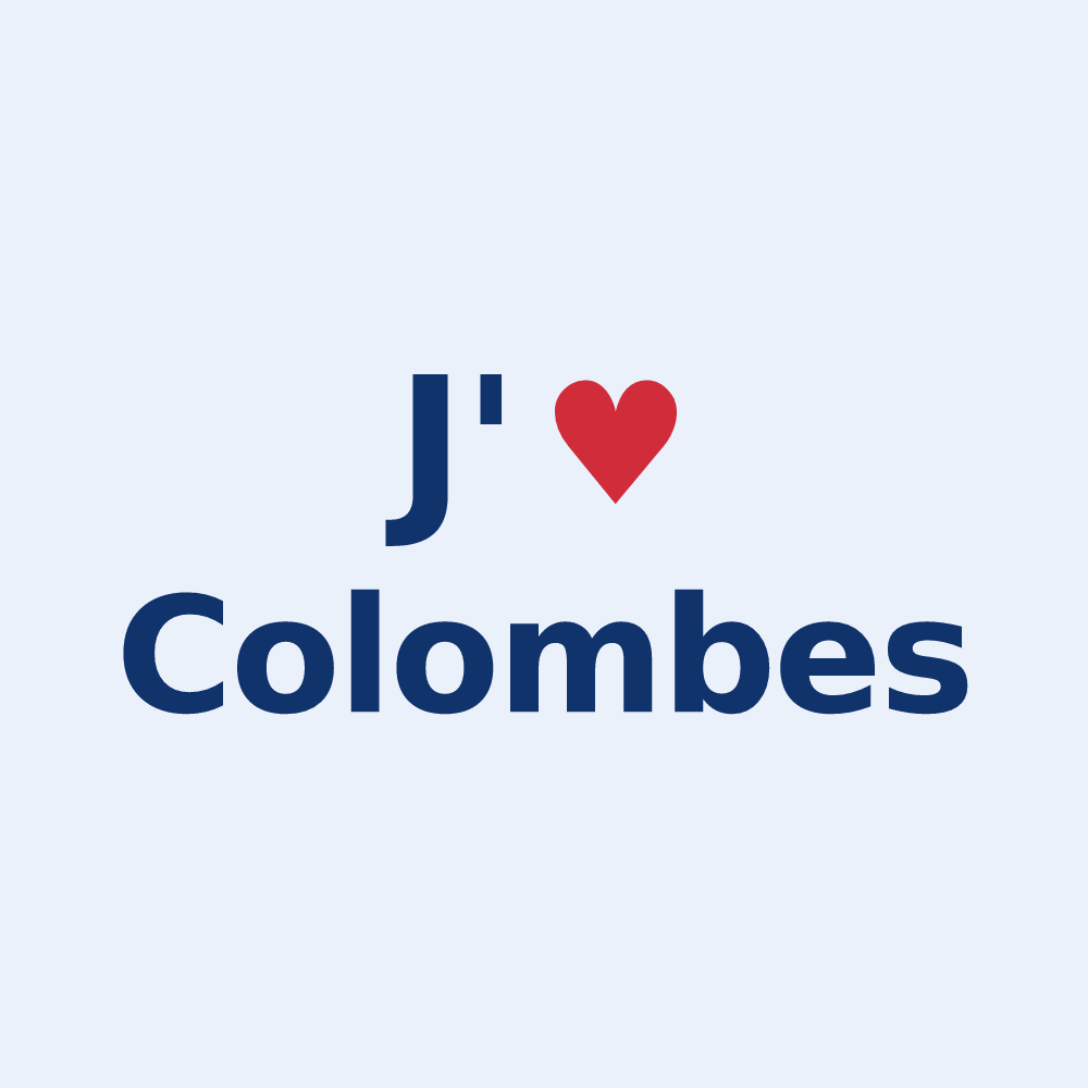 Sticker personnalisé Colombes — design J'aime Colombes