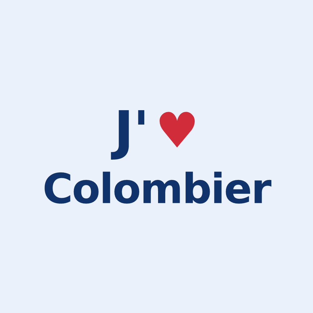 Sticker personnalisé Colombier — design J'aime Colombier