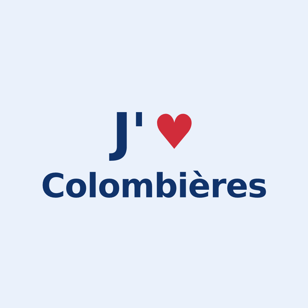 Sticker personnalisé Colombières — design J'aime Colombières