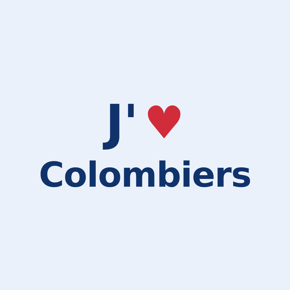 Sticker personnalisé Colombiers — design J'aime Colombiers