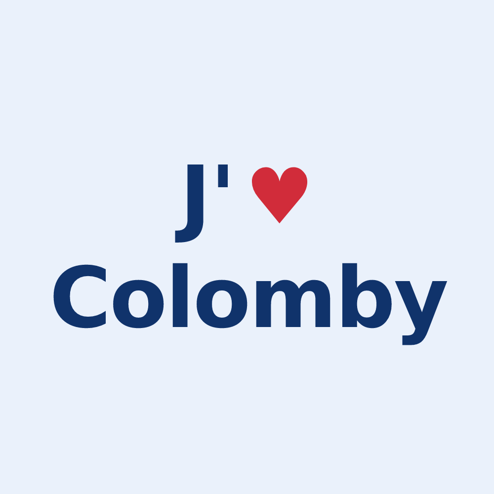 Sticker personnalisé Colomby — design J'aime Colomby