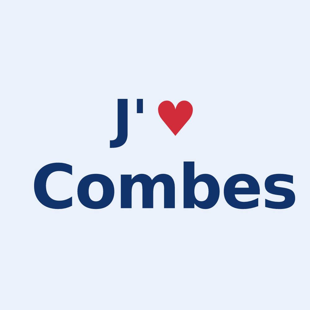 Sticker personnalisé Combes — design J'aime Combes