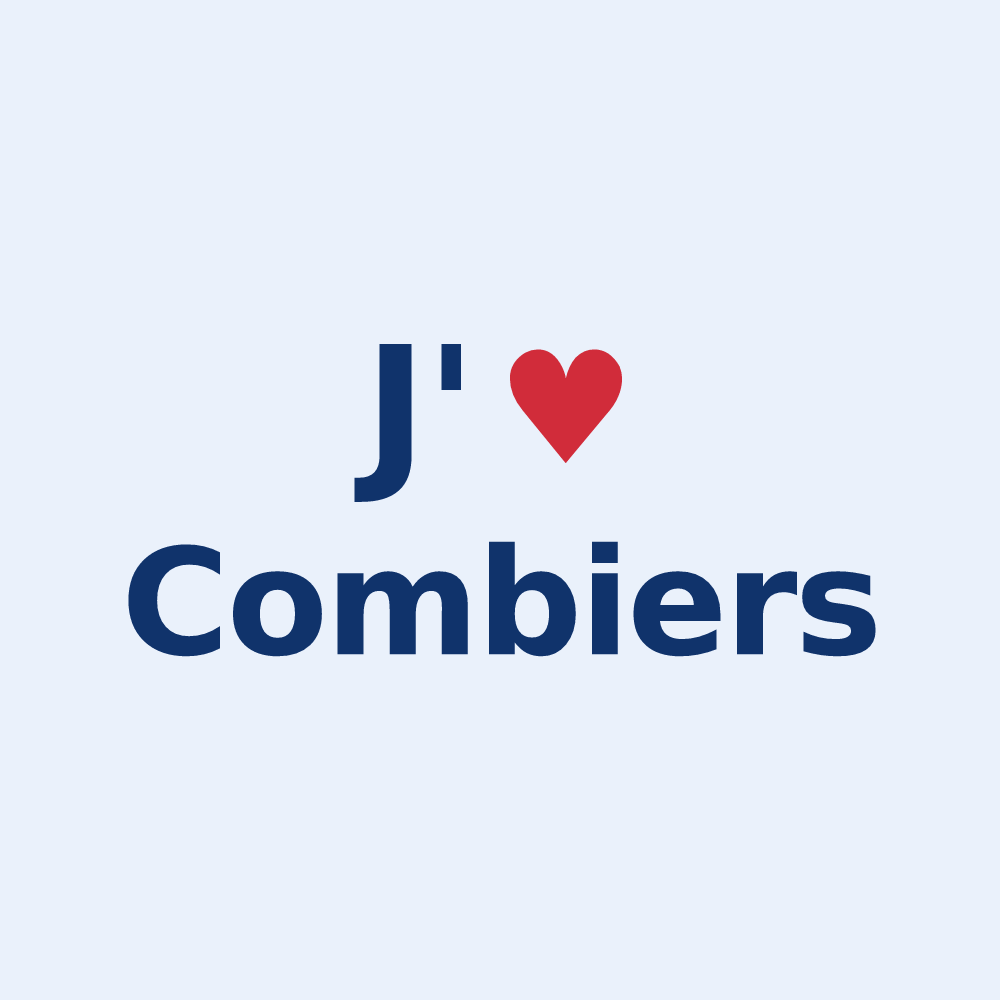 Sticker personnalisé Combiers — design J'aime Combiers
