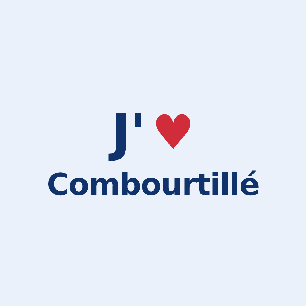Sticker personnalisé Combourtillé — design J'aime Combourtillé