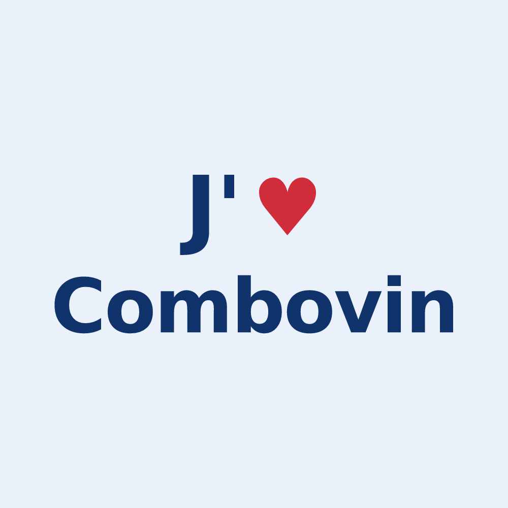 Sticker personnalisé Combovin — design J'aime Combovin