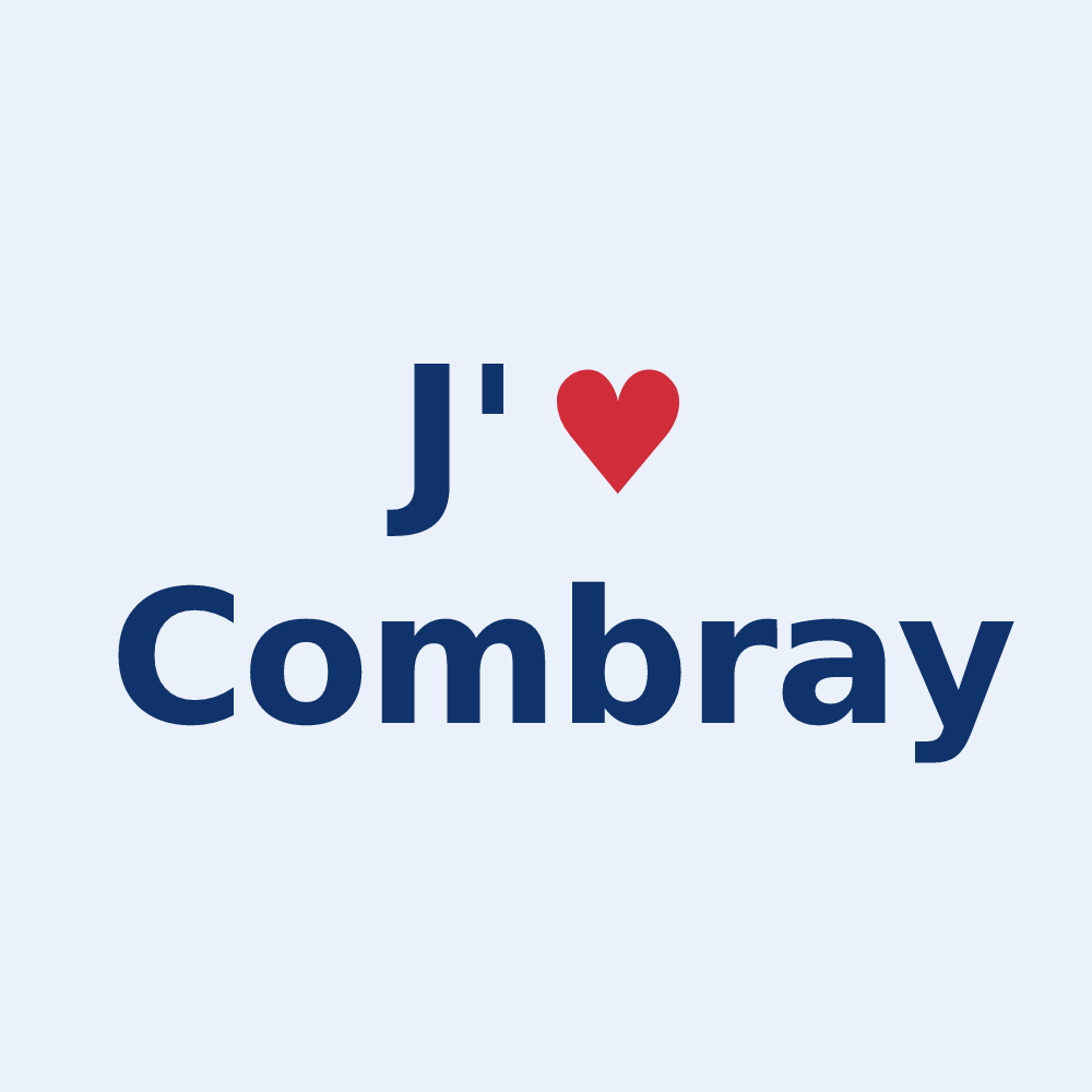 Sticker personnalisé Combray — design J'aime Combray