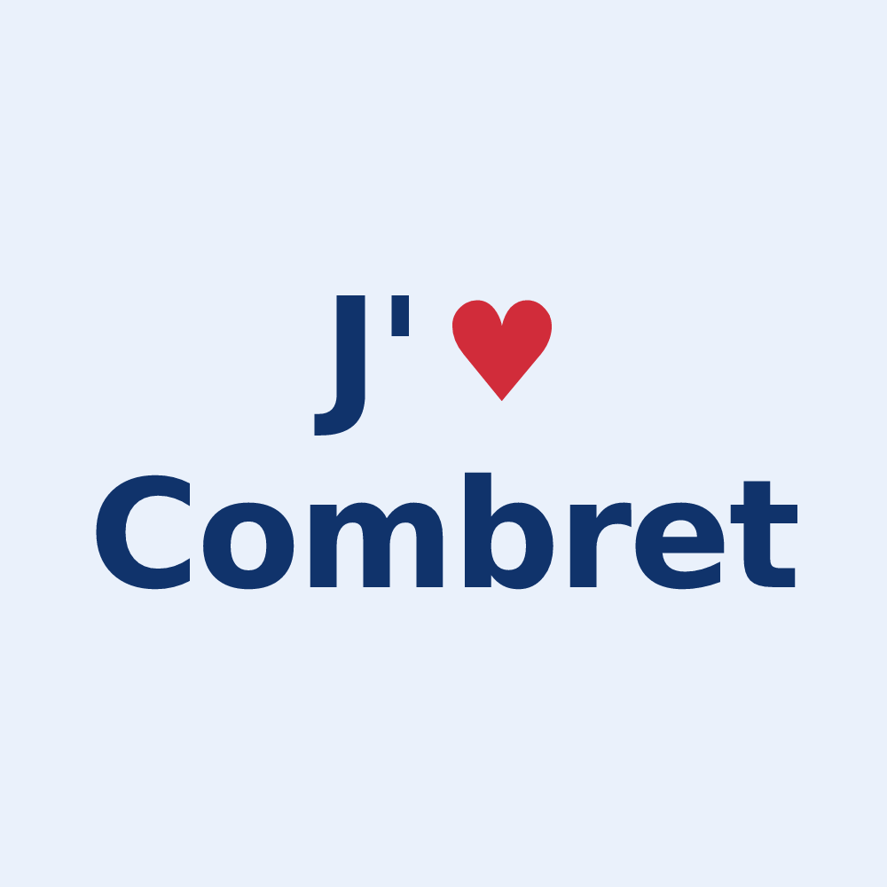 Sticker personnalisé Combret — design J'aime Combret