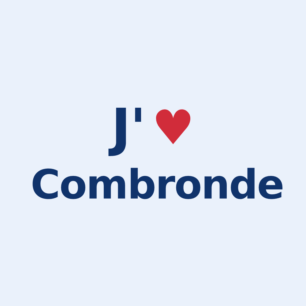 Sticker personnalisé Combronde — design J'aime Combronde