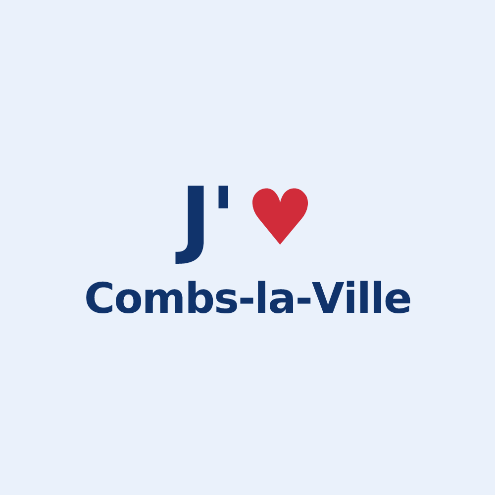 Sticker personnalisé Combs-la-Ville — design J'aime Combs-la-Ville