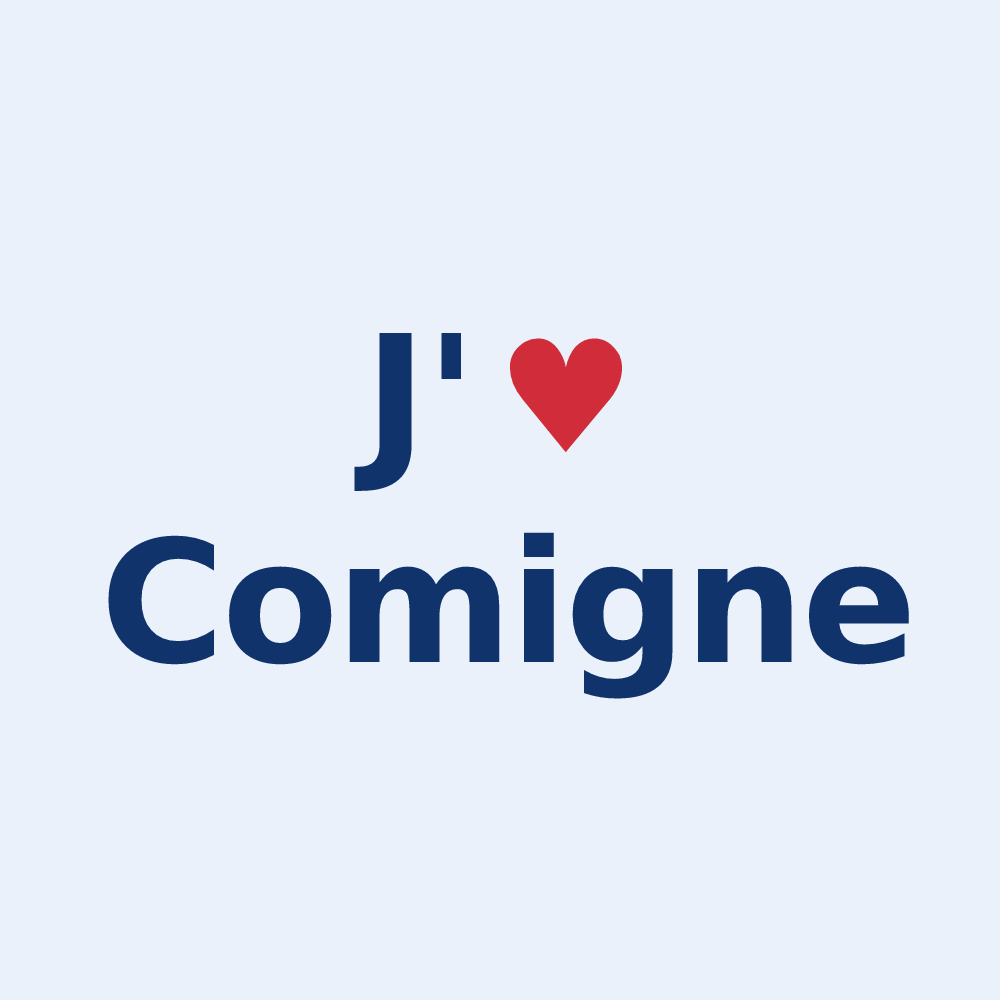 Sticker personnalisé Comigne — design J'aime Comigne