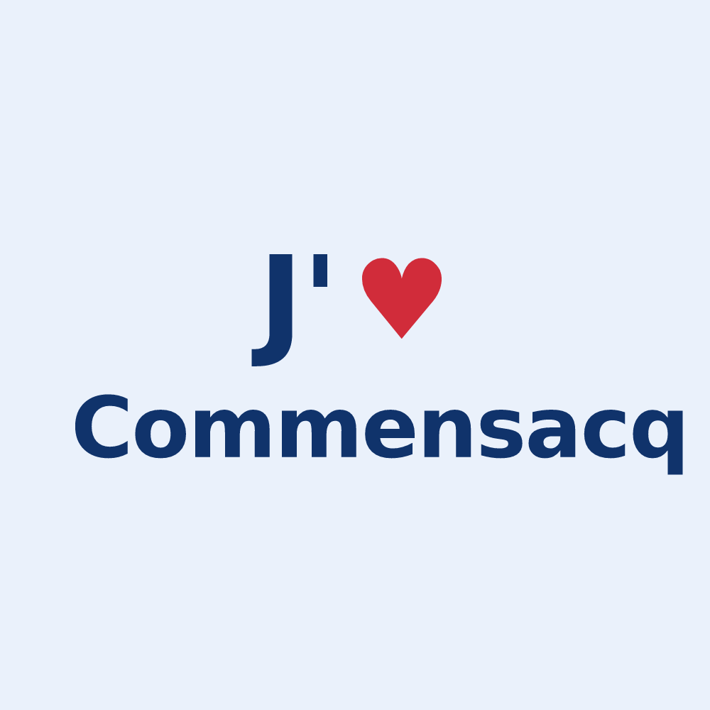 Sticker personnalisé Commensacq — design J'aime Commensacq