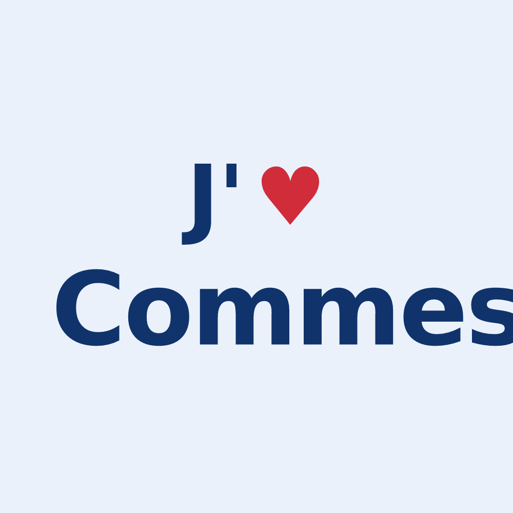 Sticker personnalisé Commes — design J'aime Commes