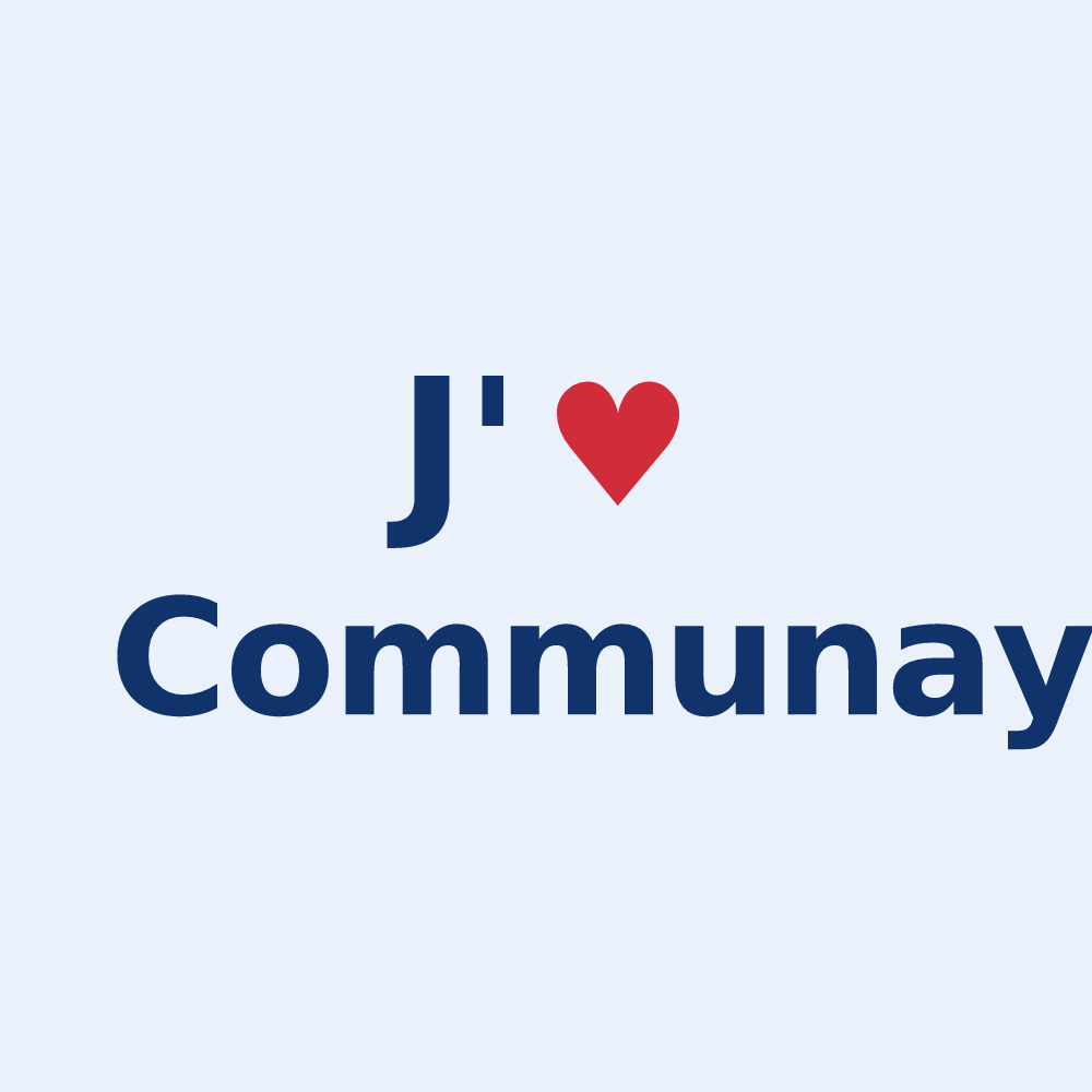 Sticker personnalisé Communay — design J'aime Communay