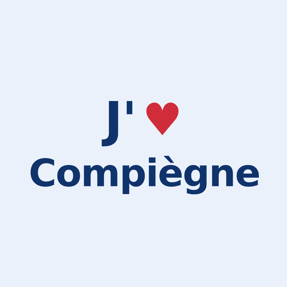 Sticker personnalisé Compiègne — design J'aime Compiègne